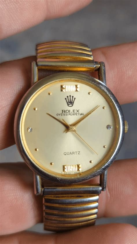 rolex quartz gold plated 2035-21